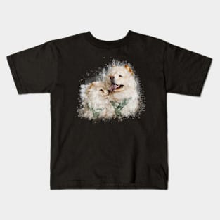 Two Dog watercolor Kids T-Shirt